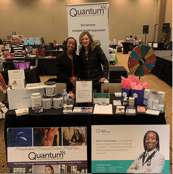 Quantum Health and Wellness Center health fair booth