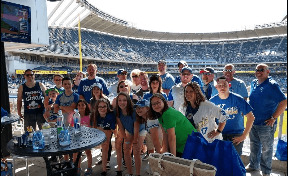 DMC Service, Inc. crew at a Royals game