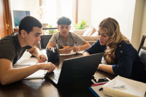 Youth Around Computer