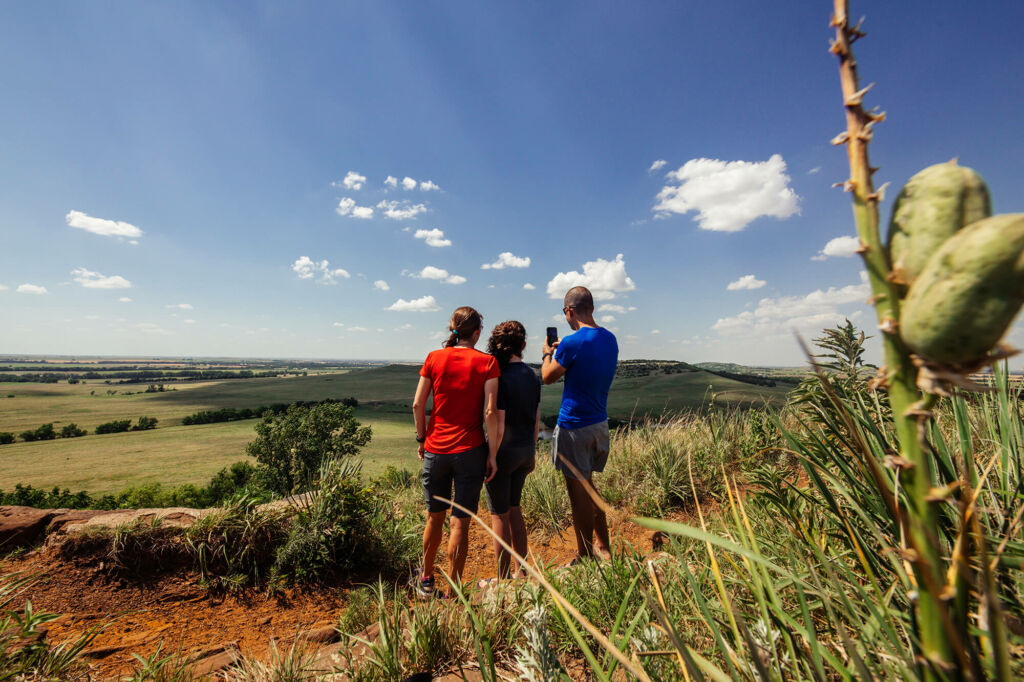 Kansas tourism group nature hike