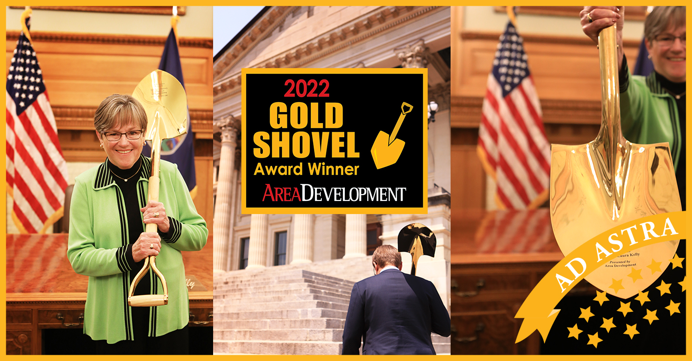 Kansas Wins Prestigious Gold Shovel Award for Economic Development Excellence for Second Consecutive Year